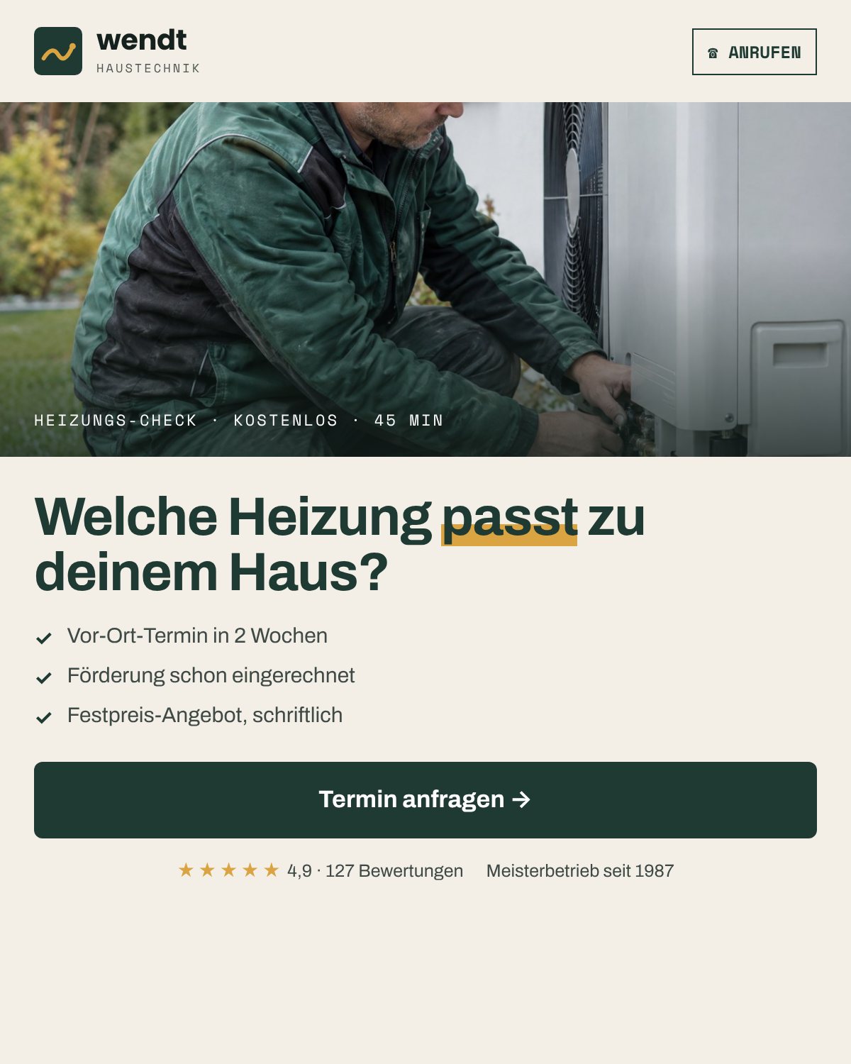Beispiel-Landingpage