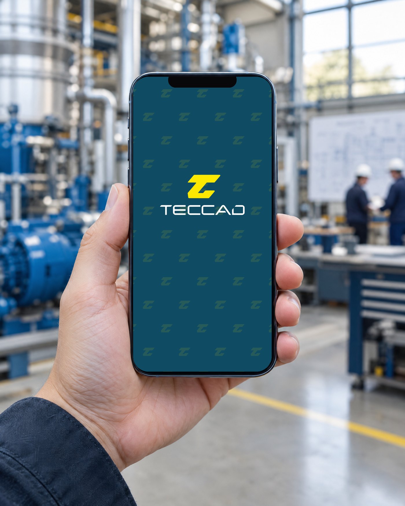 TECCAD auf dem Smartphone mit Z-Muster